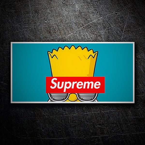 Pegatinas: Supreme Bart Simpson