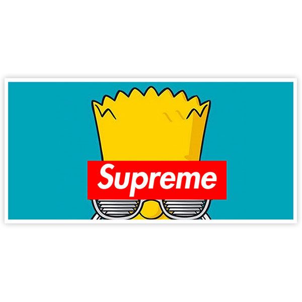 Pegatinas: Supreme Bart Simpson