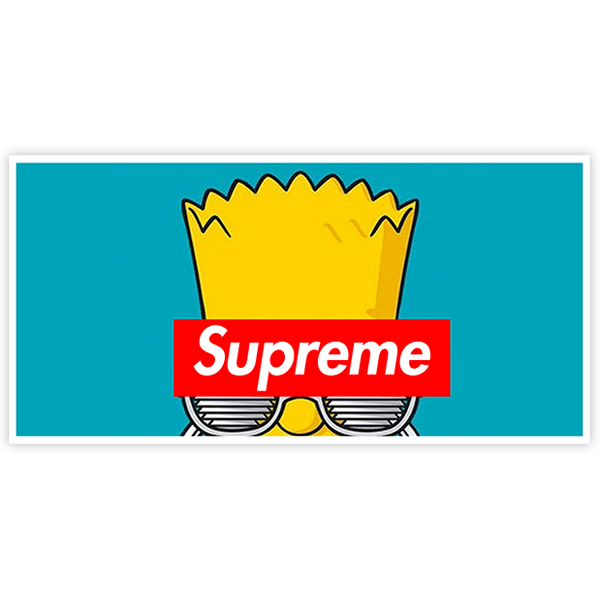 Pegatinas: Supreme Bart Simpson