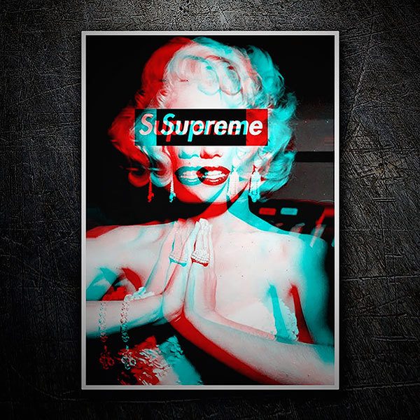 Pegatinas: Supreme Marilyn 3D