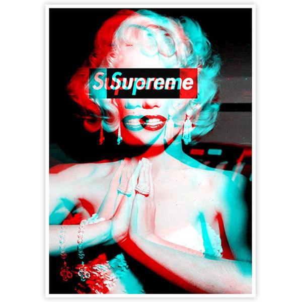 Pegatinas: Supreme Marilyn 3D