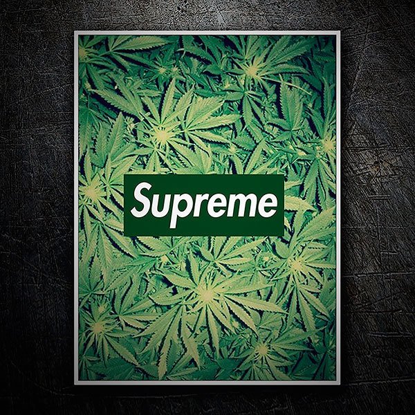 Pegatinas: Supreme marihuana