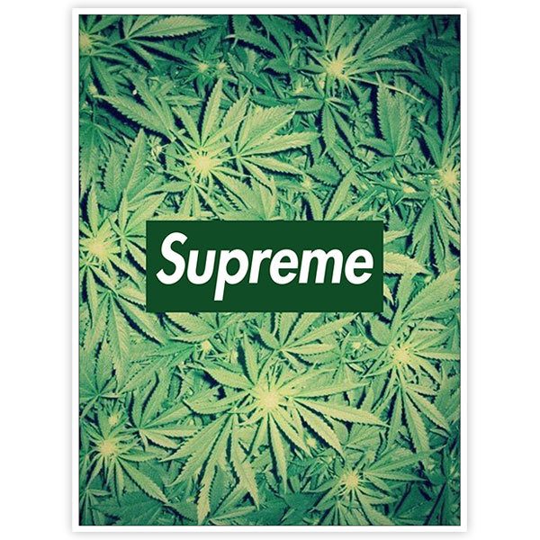 Pegatinas: Supreme marihuana