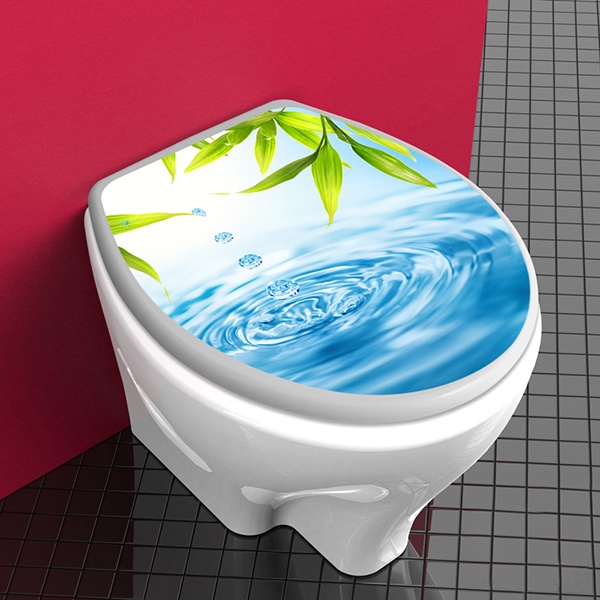 Vinilos Decorativos: Tapa wc Gotas de agua