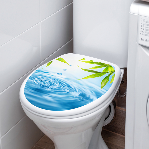 Vinilos Decorativos: Tapa wc Gotas de agua