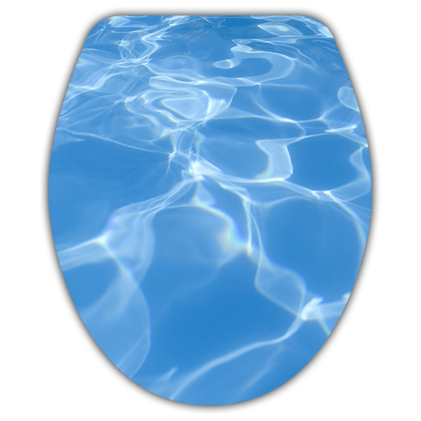 Vinilos Decorativos: Tapa WC agua de piscina