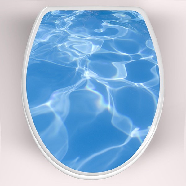 Vinilos Decorativos: Tapa WC agua de piscina