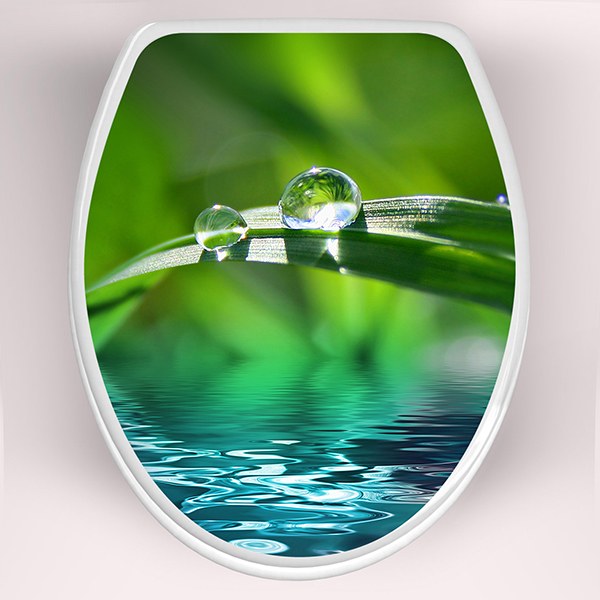 Vinilos Decorativos: Tapa wc gotas de agua