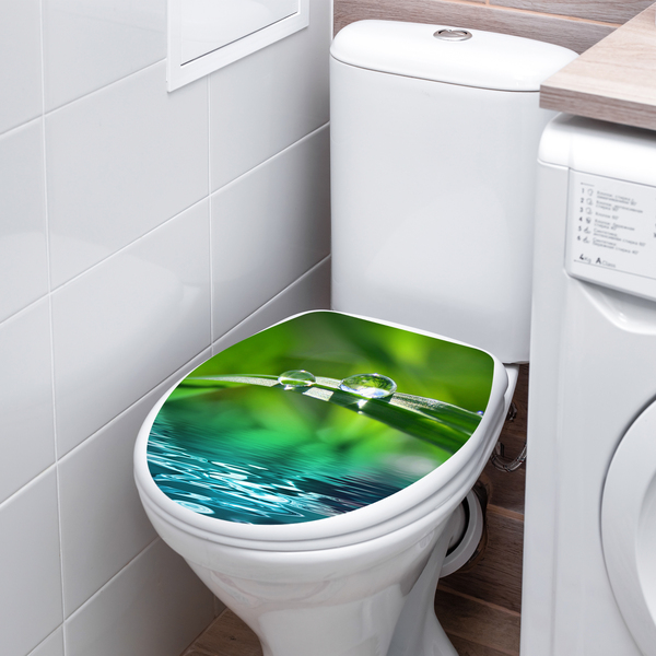 Vinilos Decorativos: Tapa wc gotas de agua