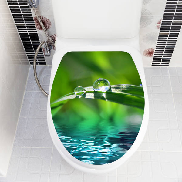 Vinilos Decorativos: Tapa wc gotas de agua