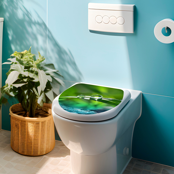 Vinilos Decorativos: Tapa wc gotas de agua