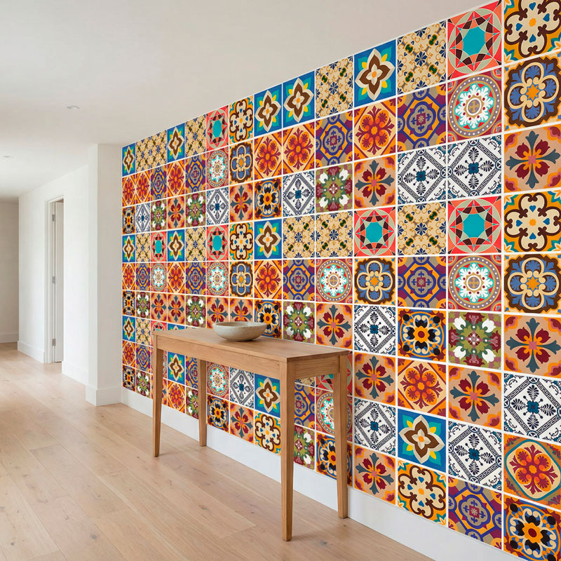 Kit 48 Adhesivos azulejos Talavera 5