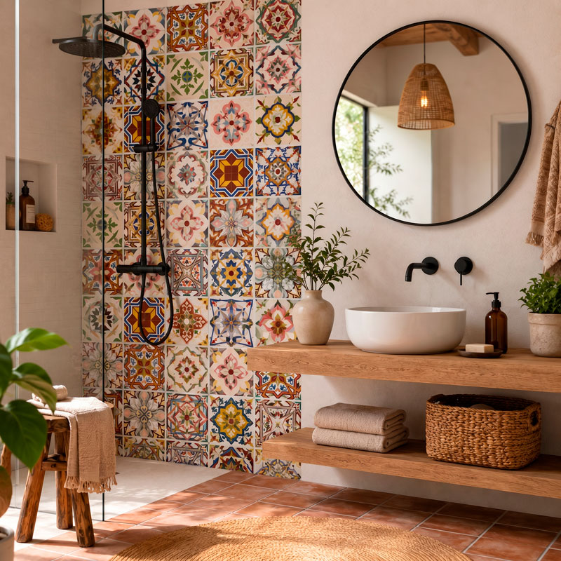Kit 48 baldosas cl&aacute;sicas para ba&ntilde;o 6