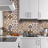 Vinilos Decorativos: Kit 48 azulejos de baños en tonos sepia 4