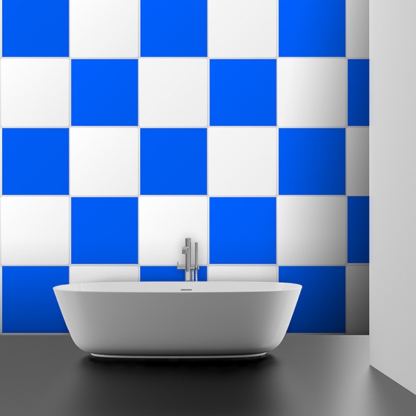 Kit 48 azulejos adhesivos verdosos para baño