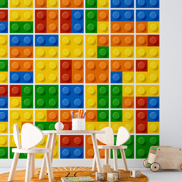 Vinilos Decorativos: Kit 49 azulejos de Lego para baño