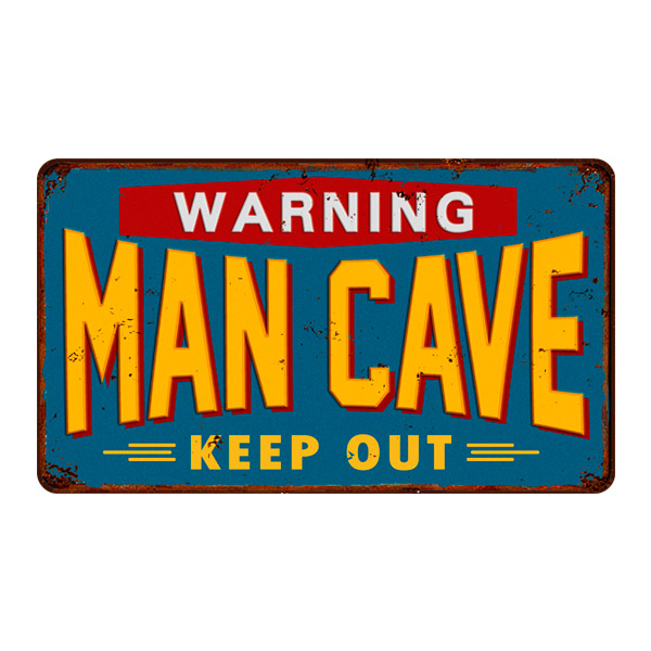 Vinilos Decorativos: Warning Man Cave