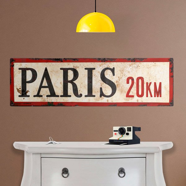 Vinilos Decorativos: Paris 20 km