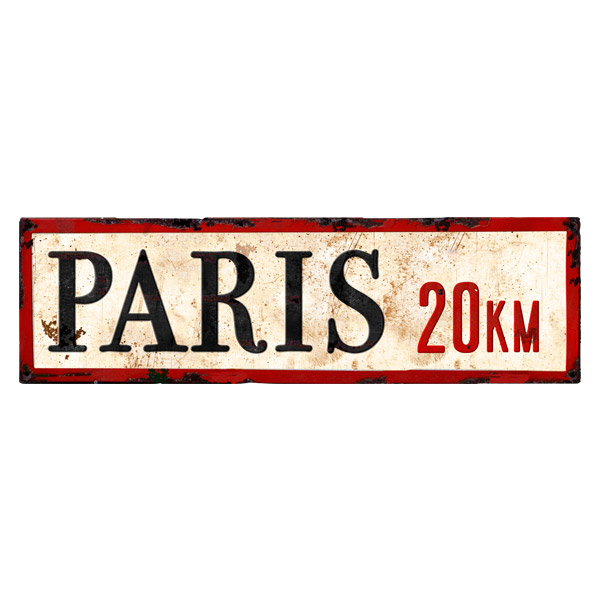 Vinilos Decorativos: Paris 20 km