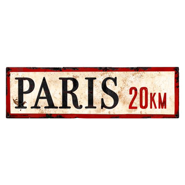 Vinilos Decorativos: Paris 20 km 0