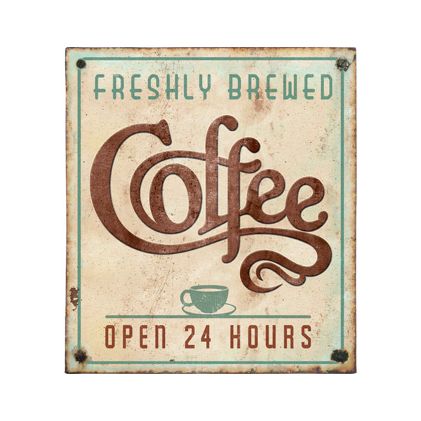 Vinilos Decorativos: Coffee Open 24 Hours