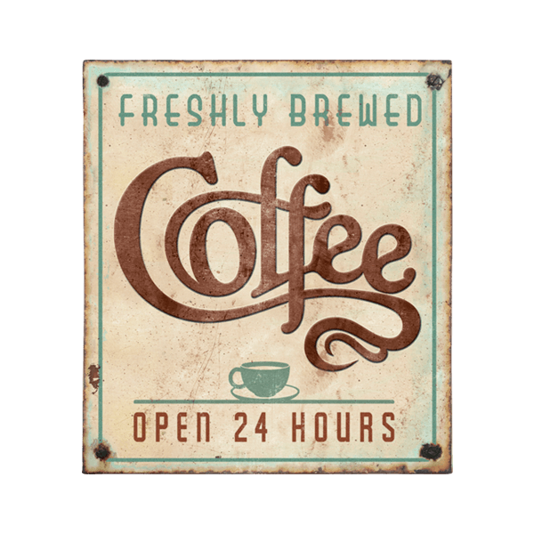 Vinilos Decorativos: Coffee Open 24 Hours 0