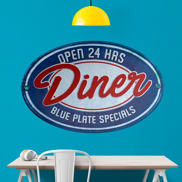 Vinilos Decorativos: Open 24 hrs Diner