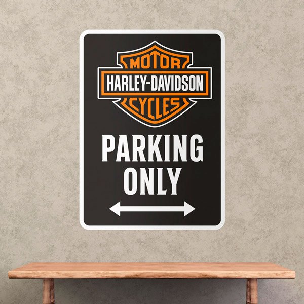 Vinilos Decorativos: Harley Davidson Parking Only