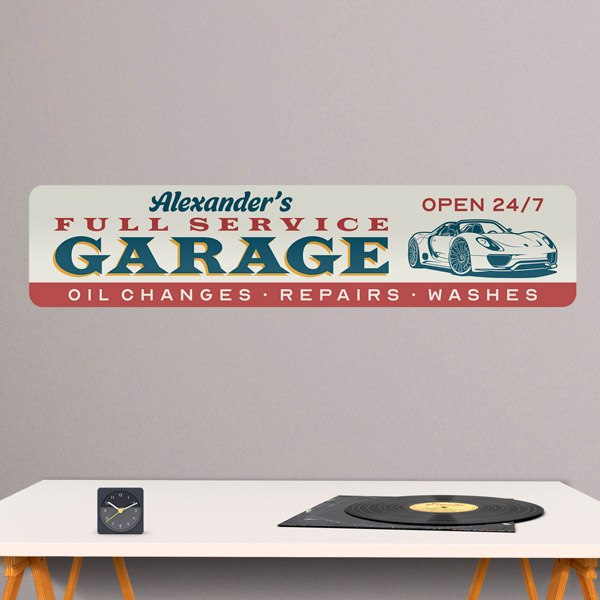 Vinilos Decorativos: Garage Full Service Personalizado