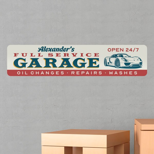 Vinilos Decorativos: Garage Full Service Personalizado