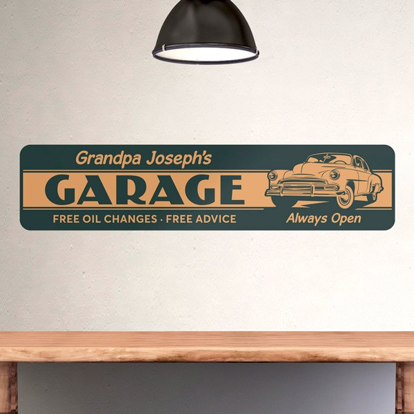 Vinilos Decorativos: Garage Always Open Personalizado