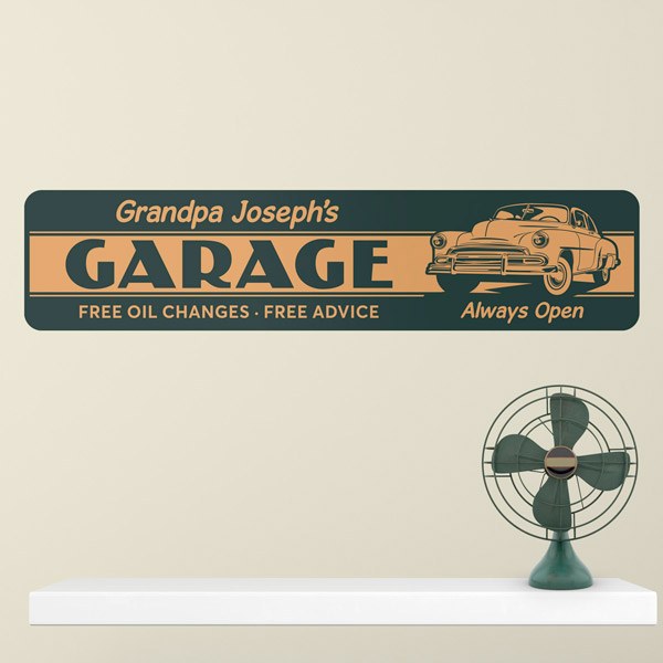 Vinilos Decorativos: Garage Always Open Personalizado