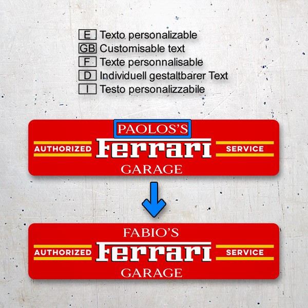 Vinilos Decorativos: Ferrari Garage Personalizado
