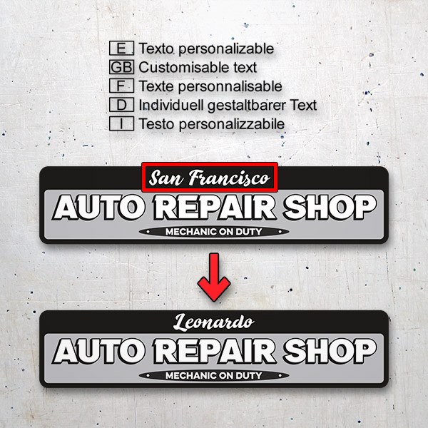 Vinilos Decorativos: Auto Repair Shop Personalizado