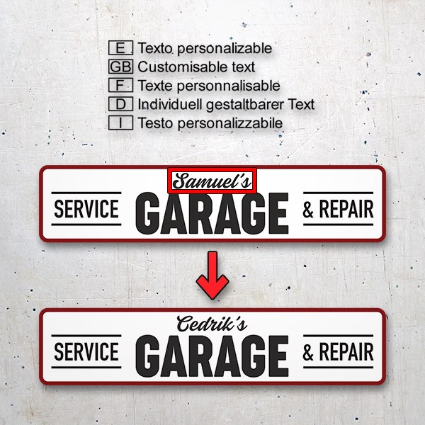 Vinilos Decorativos: Service Garage Personalizado