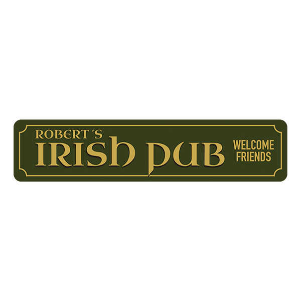Vinilos Decorativos: Irish Pub Welcome Friends