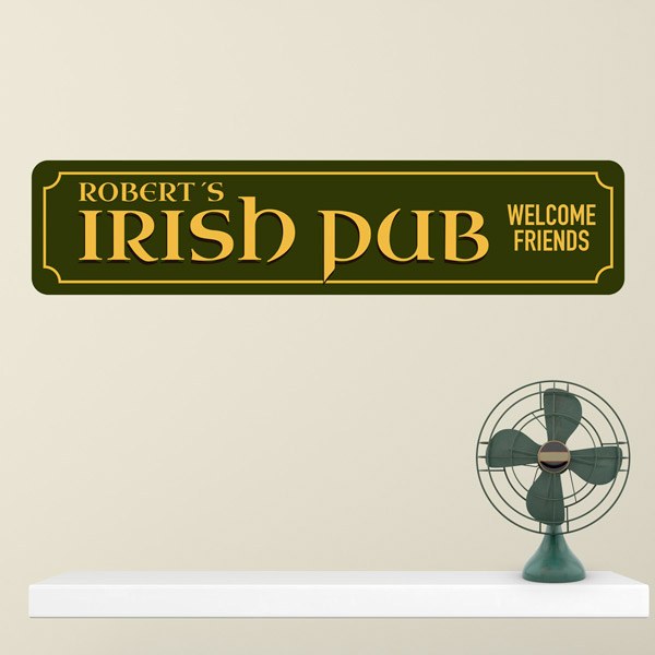 Vinilos Decorativos: Irish Pub Welcome Friends