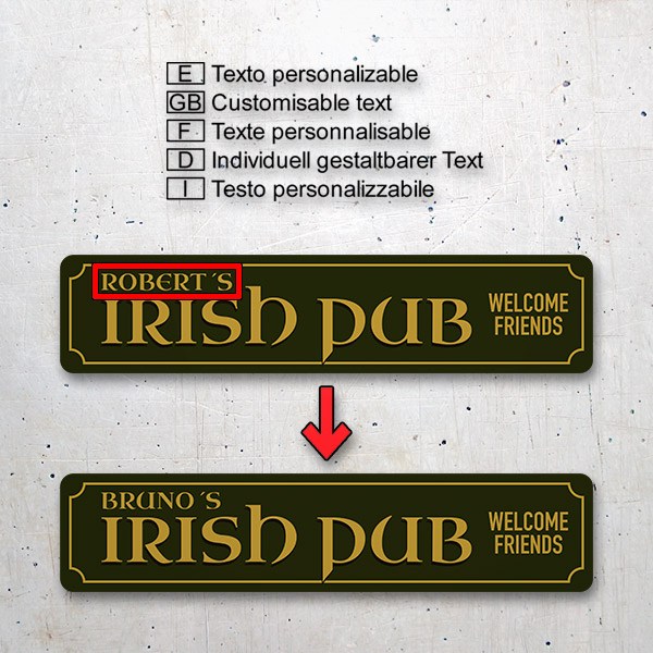 Vinilos Decorativos: Irish Pub Welcome Friends