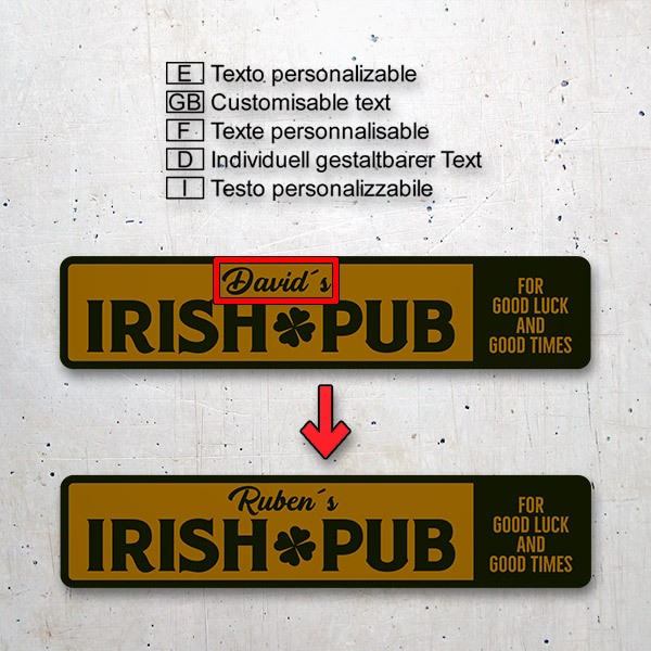 Vinilos Decorativos: Irish Pub Good Luck and Good Times