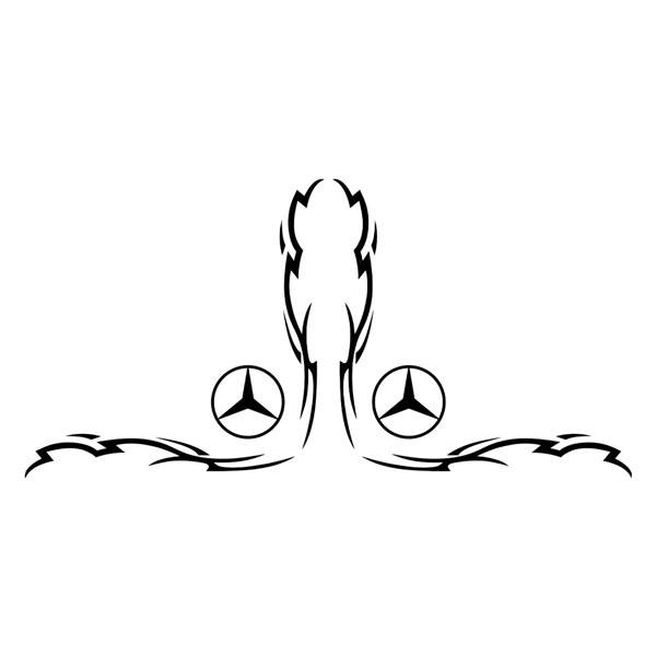 Pegatinas: Logo tribal Mercedes para camión