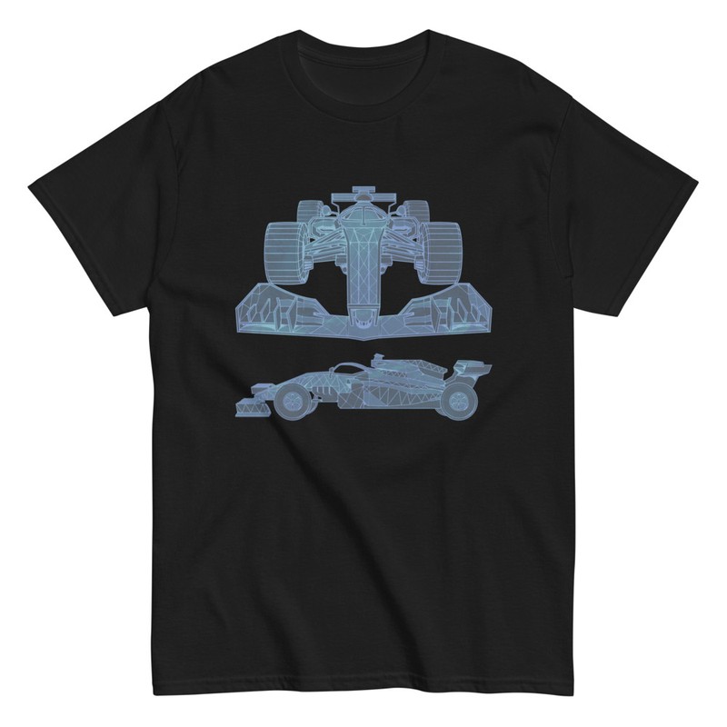 Camisetas: Camiseta Esquema 3D Coche Fórmula 1