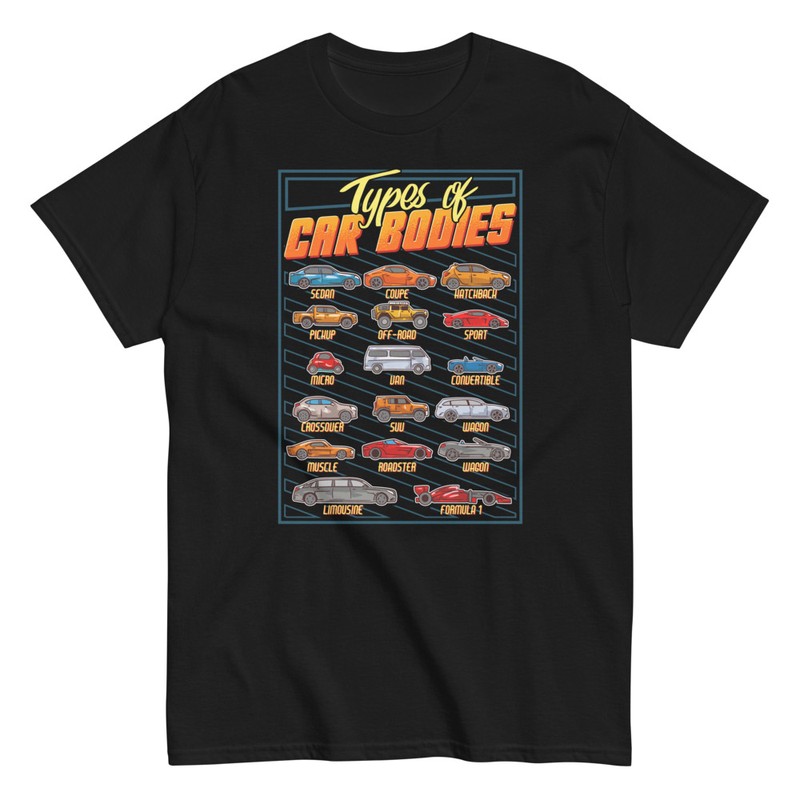 Camisetas: Tipos de Cuerpo de Coches