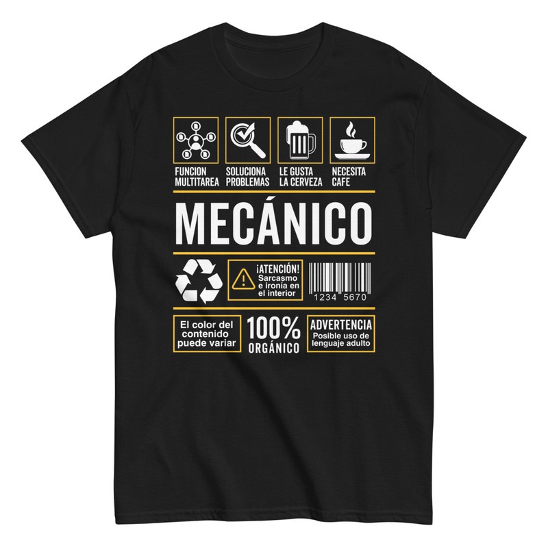 Camisetas: Etiqueta Humor Mecánico