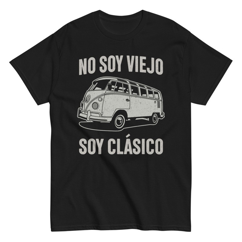 Camisetas: Furgoneta Cl&aacute;sica VW con Mensaje Humor&iacute;stico