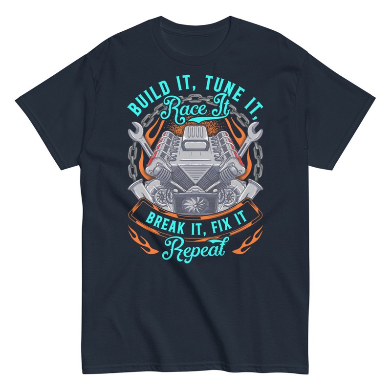Camisetas: Construye Ajusta Corre Repite Motor