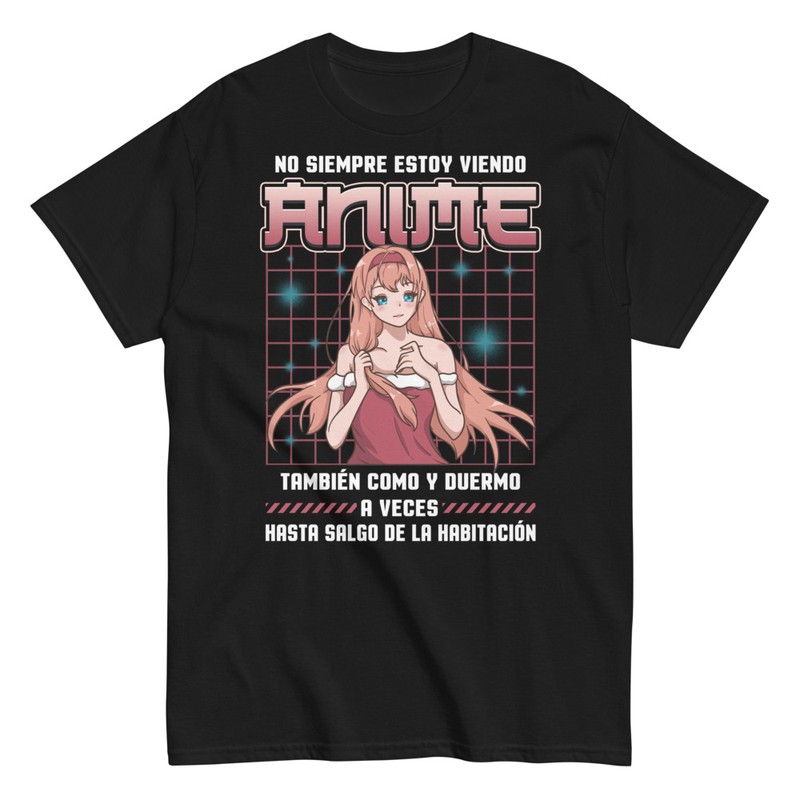 Camisetas: Camiseta 'No Siempre Estoy Viendo Anime' para Aman
