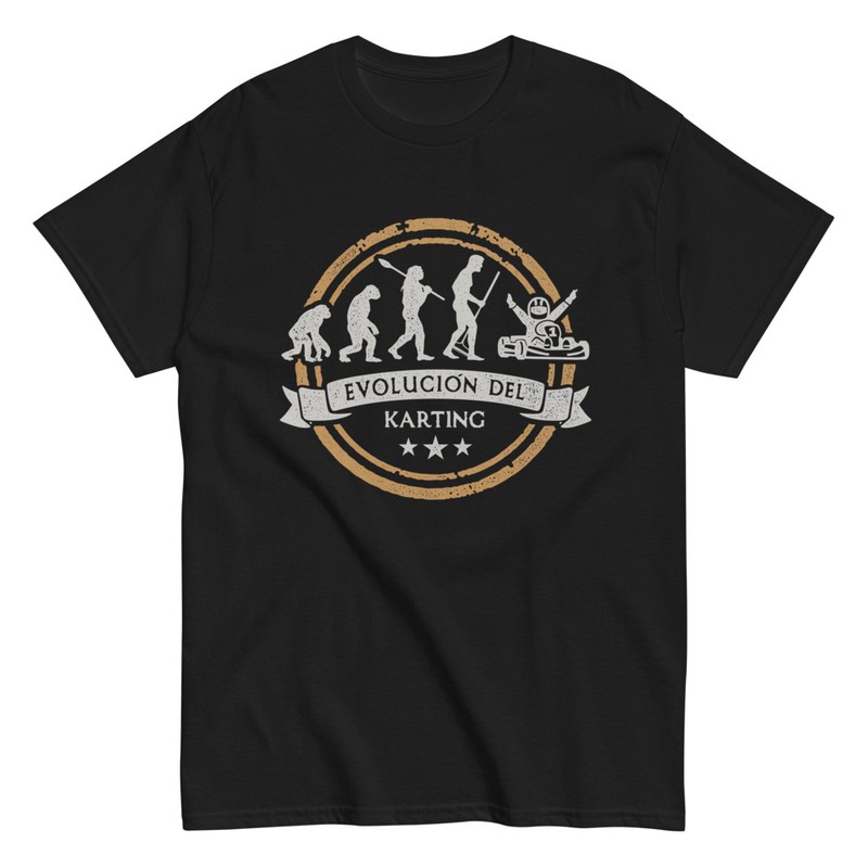 Camisetas: Evoluci&oacute;n Del Karting con Siluetas en Movimiento