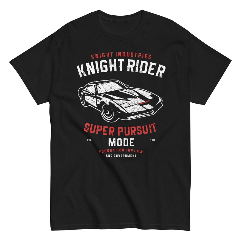 Camisetas: Knight Rider Coche Fant&aacute;stico Super Pursuit Mode