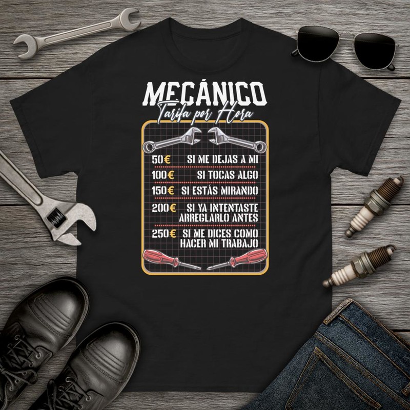 Camisetas: Tarifa Por Hora De Mecánico