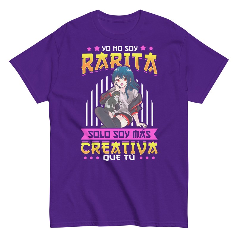Camisetas: Chica Anime Rarita y Creativa